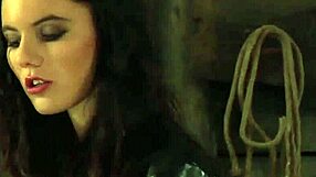 Submissive Lesbian Teen 18+ in Panties Gets Whip on Bare Ass from Mistress