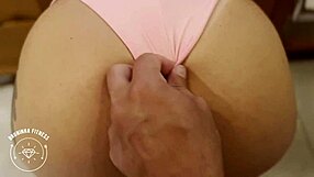 Saw the hot redhead in kitchen just in bikini and fucked her!