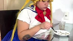 Chubby sailor moon ripping out nasty farts!