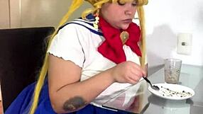 Chubby sailor moon ripping out nasty farts!