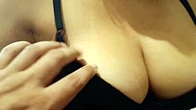 the shy neighbor with big natural tits teased me with her cleavage before bending over on all fours. her breasts bounced wildly as she rebolou in doggystyle