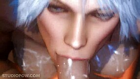 In this studiofow tribute pmv, the scene builds with intense deepthroat and face fucking around a monster cock.