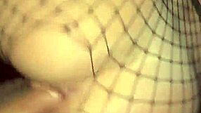 hinting at a wild fishnet session ending in massive facial delight