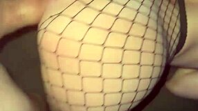 hinting at a wild fishnet session ending in massive facial delight