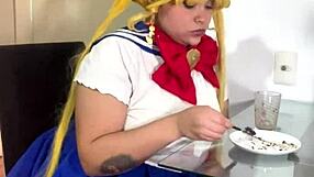 Chubby sailor moon ripping out nasty farts!