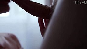 He delivers a closeup sloppy blowjob before fucking her vagina until cumming all over.