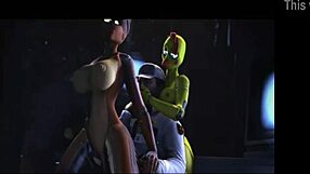 Toy Freddy explores anal assfucking with blowjob facial and handjob in lesbian licking sex using toys