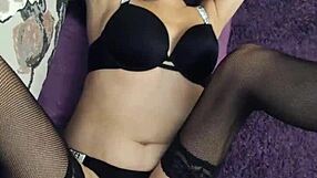 Intense Homemade Sex With Milf Wife Wearing Black Stockings And Lingerie For Ultimate Pleasure. She Rides Hard.