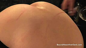 Submissive Lesbian Teen 18+ in Panties Gets Whip on Bare Ass from Mistress