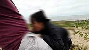 I can't believe we had anal at the beach with those sneaky voyeurs watching my big ass get creampied