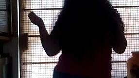 my sister subtly shakes her hips in a teasing twerk-like motion that hints at more