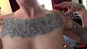 Peek at tattooed skinny slut Sully Savage bent over for big cock doggystyle in erotic backstage action