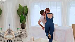 Clemence Audiard gets to fulfill her fantasy with deepthroat blowjob and rough redhead pussy sex.