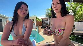 Lesbian step sister sex vacation with Lola Valentine and Indica Marie in household fantasy by Scott Stark