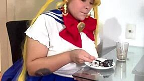 Chubby sailor moon ripping out nasty farts!