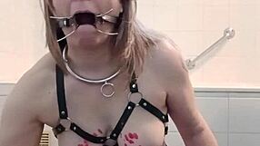 in a homemade bdsm scene from march 19 2025 the milf slave whore submits in harness and candle humiliation