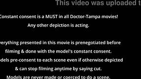 aria nicole experiences a surprising gyno exam when dr rogue enters nearly naked for the procedure at girlsgonegyno