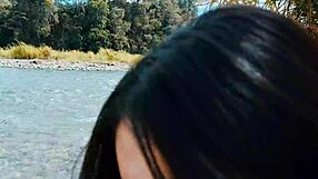 Risky Passionate Blowjob in Outdoor Nature Setting
