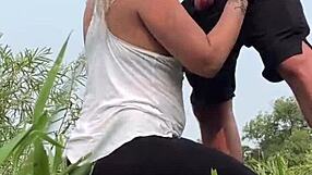 i almost got caught fucking this curvy milf with big tits on my monster cock outdoors