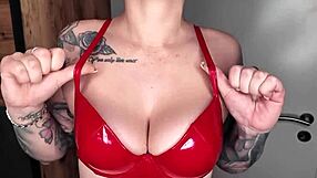 You want more from this European redhead teen with tattoos and small waist