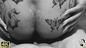 naughty aunt paty angel teases in costume before sitting hard with her big pussy on buttplug in homemade trailer