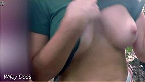 Wifey Flashes Tits Publicly