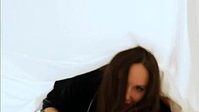 Tiny young 18+ milf with natural tits and tight pussy rides hard in homemade sex tape