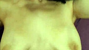 Russian couple - milf and husband with big dick have homemade sex in stockings.