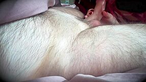 I felt so aroused as the redhead in red lingerie sucked him with such passion