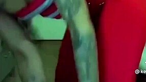 Whoa, check out this ebony chick in tight leggings – her big ass feels way softer than any water bed! 😏🍑