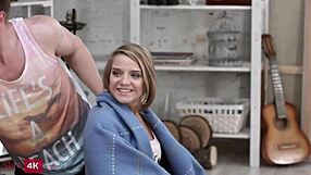 Hey, check out this flexible blonde babe having some wild fun bent over in cowgirl. She's all tattooed and enjoying deep intimate rides with a brunette twist!