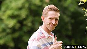 I fuck my neighbor's wife Cassidy Klein with my huge cock outdoors next door