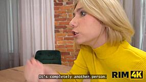 Overwhelmed With Desire As Couple Teaches Blonde Friend Rimjob Skills For Intense Cum