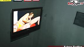 hey, check out this chubby german housewife getting wild in a swinger club group sex scene 😏