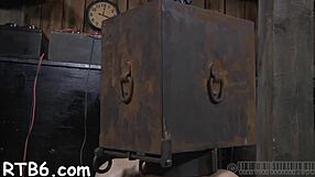 Sadomasochism queens bound and spanked in rough domination with blowjob sucking and hardcore doggystyle fucking on sexy cock.