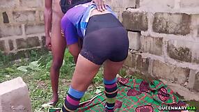 that female reverse might tease with curvy wet pussy during outdoor doggystyle from sport manager