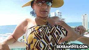 This hot slutty brazilian milf picks up a young 18+ guy for intense fucking in a wild european-colombian encounter