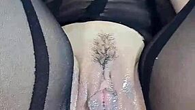 sexy solo show milf masturbates to squirting orgasm with dildo in big ass colombian style