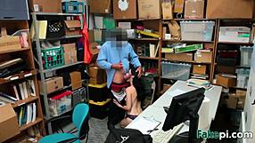 Alex Harper gets caught shoplifting in the store. She ends up getting fucked hard in the office as punishment.