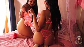 lets make each other look beautiful for valentines day with cute lingerie and long hair