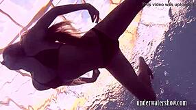 Does Lucy Really Remove Her Bikini While Swimming in the Pool?