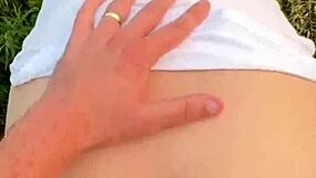 i almost got caught fucking this curvy milf with big tits on my monster cock outdoors