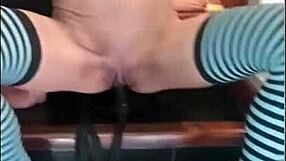 Latina Brunette with Big Ass and Tits Masturbates with Friend Using Huge Dildo and Cock