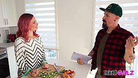 i'm a tattooed brunette milf getting my tight pussy spanked and fucked rough in lingerie by huge cock