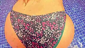 Did you catch that nalgona getting surprised while masturbating in the pool, leading to quick sex in the water?