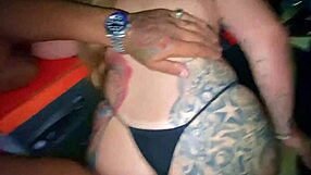 Blonde Brazilian Teen In Jeans Shorts Shakes Ass While Riding In Car After Meeting Guys At Club For Fetish Sex