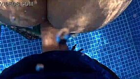 Did you catch that nalgona getting surprised while masturbating in the pool, leading to quick sex in the water?