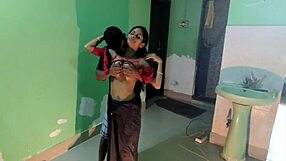 What starts as innocent college flirting escalates to wild double penetration with a massive cock