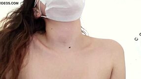 In the midst of coronavirus quarantine, Melina Bloom gave in and fucked her neighbor roughly. She came three times before he filled her mouth with cum.