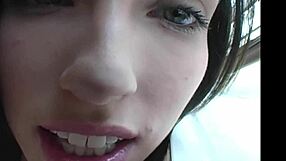 Horny Brunette Teen Slut Gives Adorable Dirty Talk Jerk Off Instructions